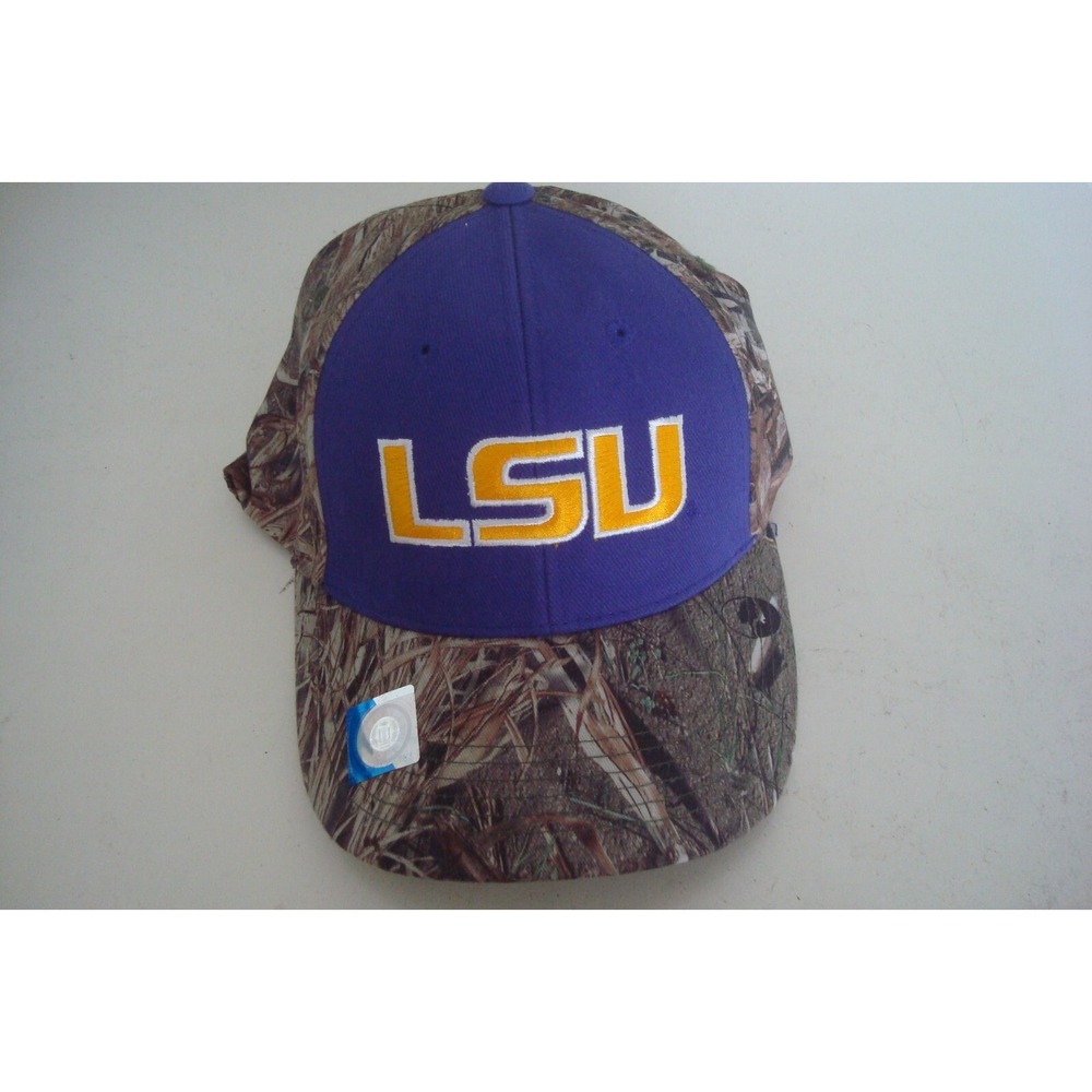 LSU TIGERS CAMO Strapback BEACH GOLF DEADSTOCK HAT CAP VINTAGE H2